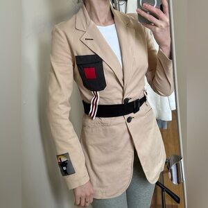 Designer AVTANDIL-73 Beige Jacket in Size Small